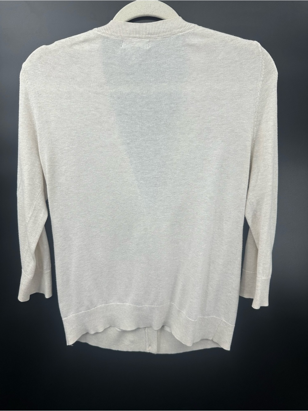 Gap Ivory Button Front Cardigan Womens Medium Coastal Quiet Luxury Lightweight - Picture 3 of 9